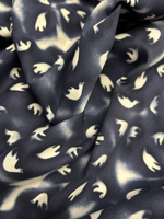 Хлопок Kenzo синий с белыми птицами