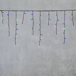 Светодиодная бахрома 4,9*0,5 м., 240 разноцветных LED ламп, черный провод ПВХ, Beauty Led (PIL240-11-2M)