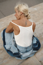 Майка из рибаны на бретелях lightyellow