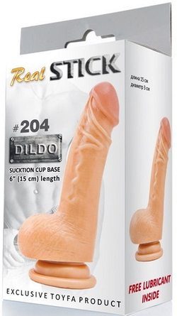 Реалистичный фаллоимитатор RealStick #204, 15 см