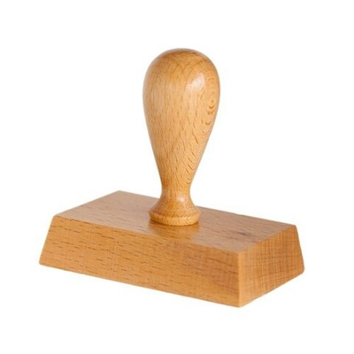 Штамп на ручной оснастке 80х50мм дерево