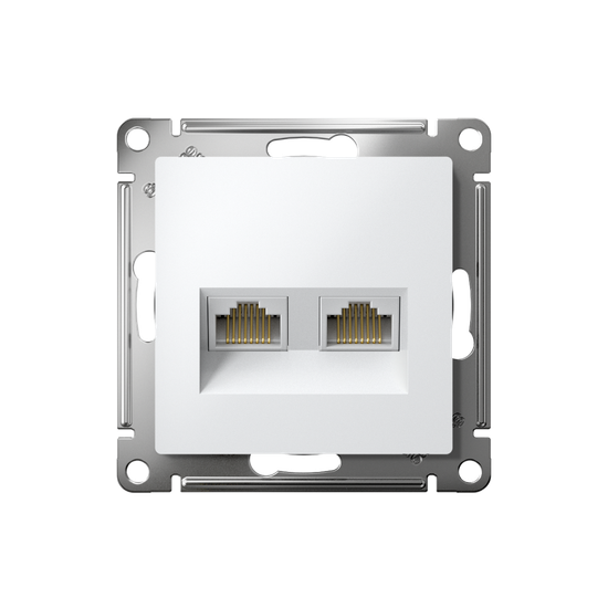 Розетка компьютерная 2-м AtlasDesign RJ45 кат.5E механизм бел. SE ATN000185