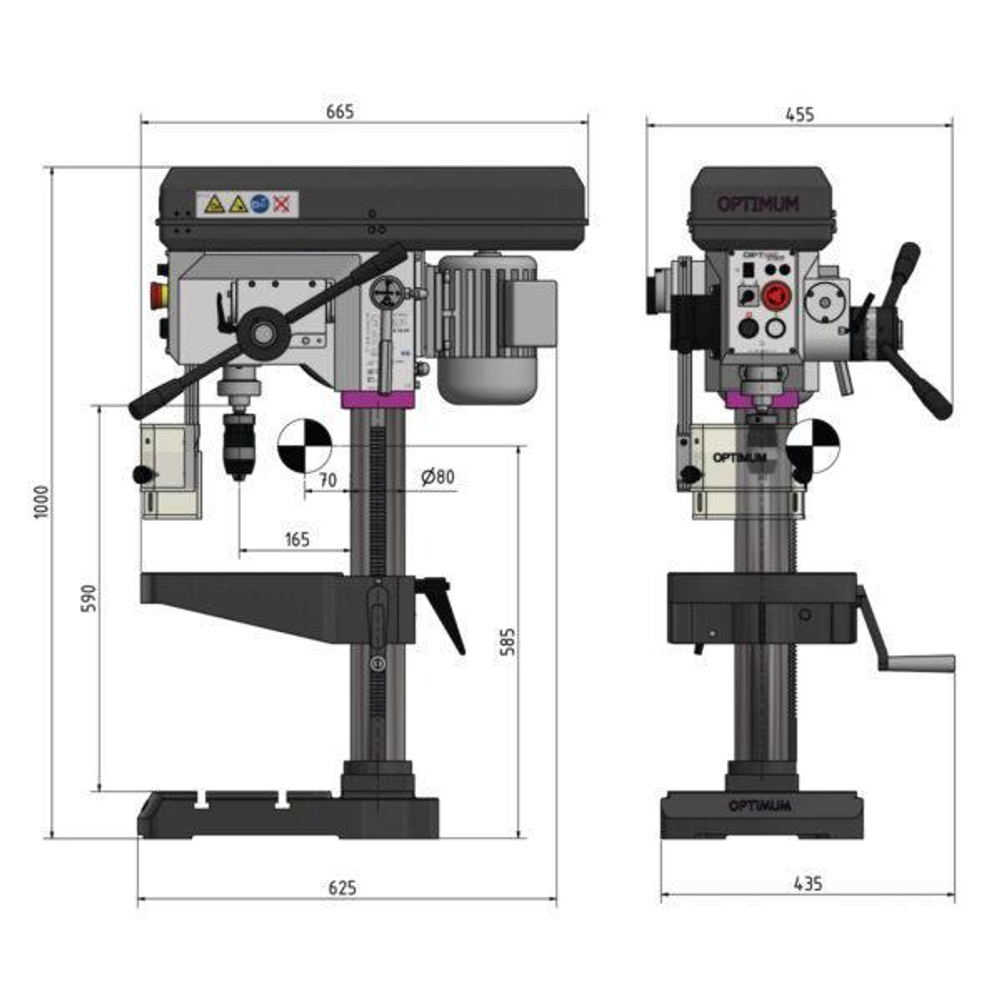 Вертикально-сверлильный станок Optimum OPTIdrill DH 28FT