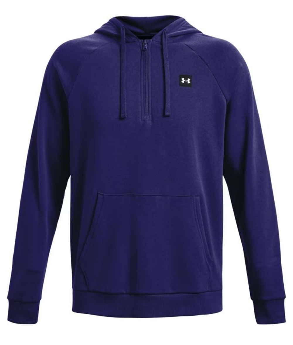 Мужская теннисная кофта Under Armour Men's UA Rival Fleece 1 Zip Hoodie - sonar blue/onyx white