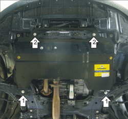 Защита картера Двигателя, КПП. 3 мм, Сталь. для Mazda CX-9 2007-2009, Mazda CX-9 2012-2016, Mazda CX-9 2009-2012 MOTODOR.11126