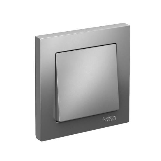 Выключатель 1-кл. AtlasDesign (сх. 1) 10AX быстрозажим. клем. в сборе сталь SE ATN000912S