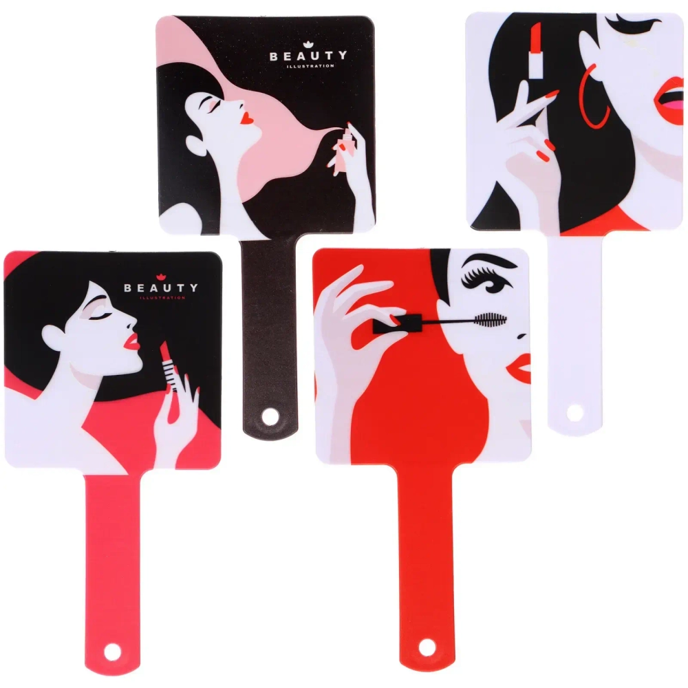 Зеркало косметическое «Коллекция ИМАНИ - ТРАТТОРИЯ», микс 4 дизайна, 23,4*12см (PVC подвес)