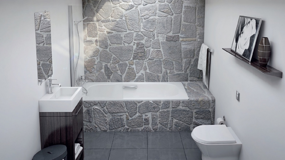 Ванна стальная BLB HG ATLANTICA 180x80 с отв. д/ручек, B80J фото в интерьере