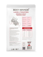 Сухой корм для собак крупных и средних пород Best Dinner Adult Medium/Maxi 15кг ягненок с томатами