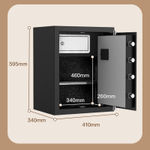 Сейф DELI "ET621" электронный замок + ключ, 410х340х595 мм, 32 кг, черный