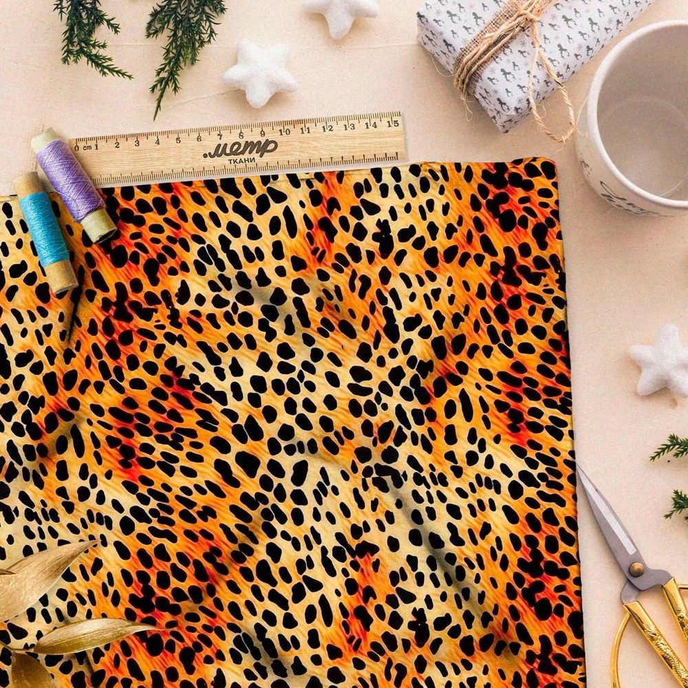 Ткань премиум флис принт звериной шкуры