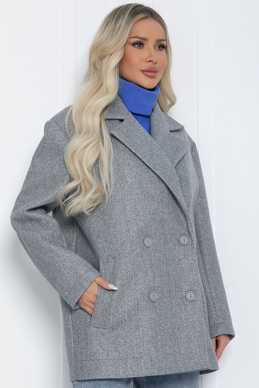 Пальто Я в теме (серое) Б12484-7 LT Collection (Акция)
