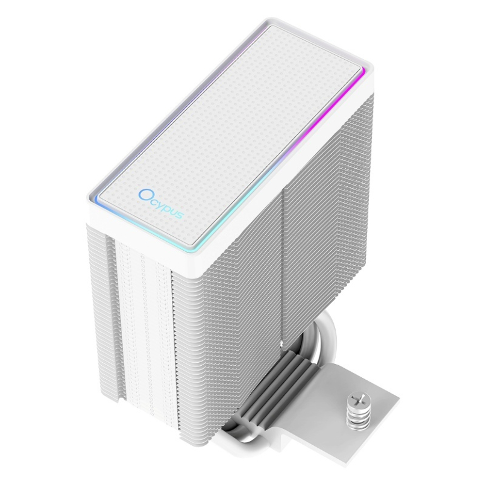 Кулер для процессора Ocypus Gamma A40 WH ARGB, 100mm ARGB FAN, Top ARGB Panel, 4 PIPES, 4-PIN PWM, 600-2400 RPM, 29DBA