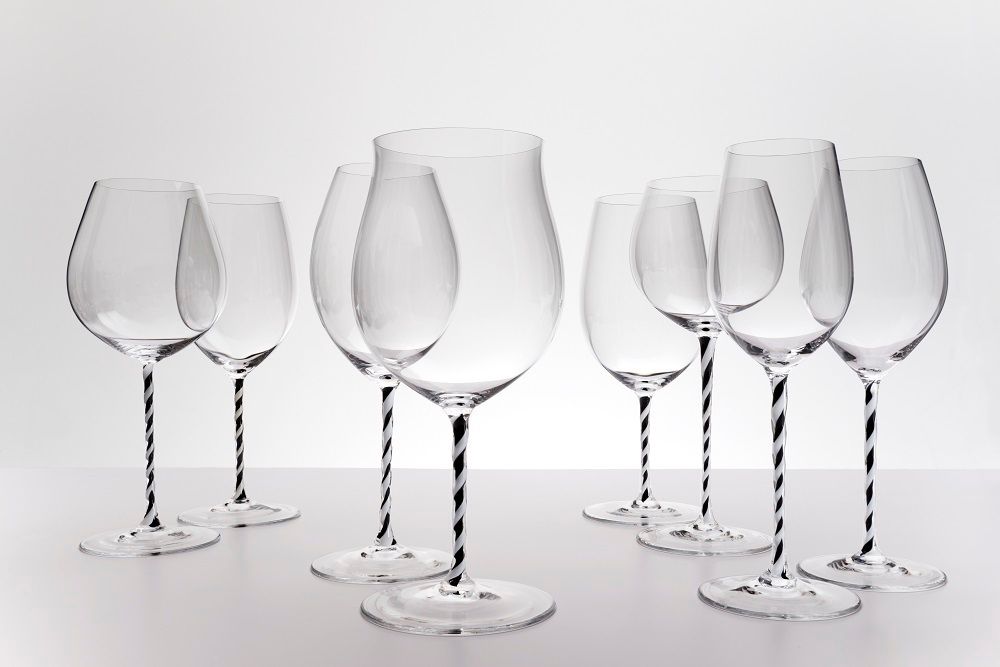 Бокал для красного вина 625мл Riedel Fatto a Mano Cabernet/Merlot с черно-белой ножкой