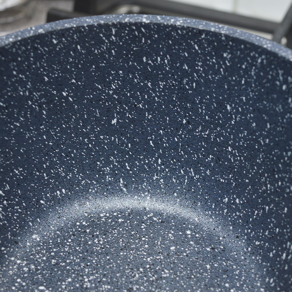 Ковш 1,2л Гранит с несъемной ручкой и стеклянной крышкой