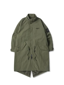 Удлиненная куртка с воротником-стойкой