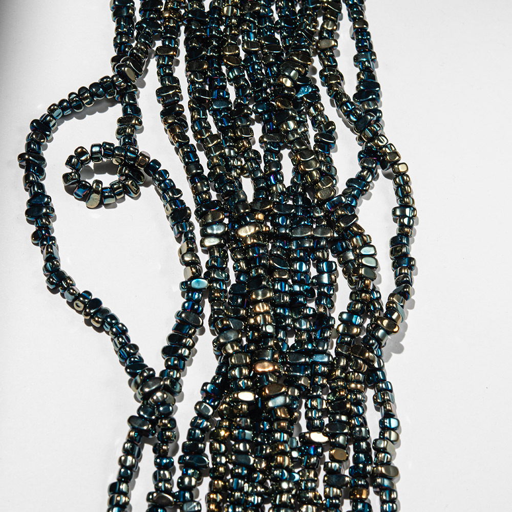 Гематин (гематит), оттенок "Сине-золотой", фриформ 5-8мм