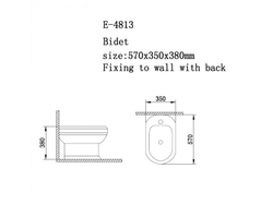 Биде напольное Aksy Bagno Rome схема