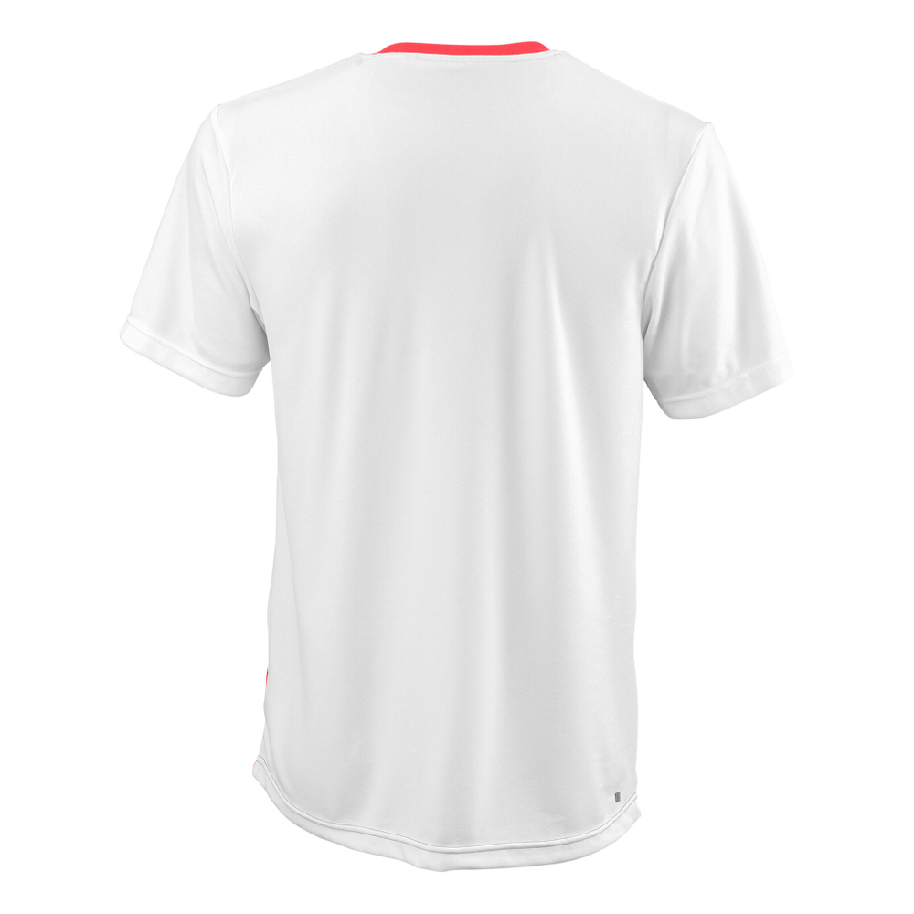 Мужское теннисное поло Wilson T-Shirt Men - Coral, White