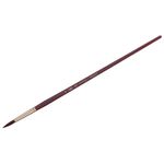 Кисть художественная синтетика бордовая Гамма "Вернисаж", круглая №20, длинная ручка