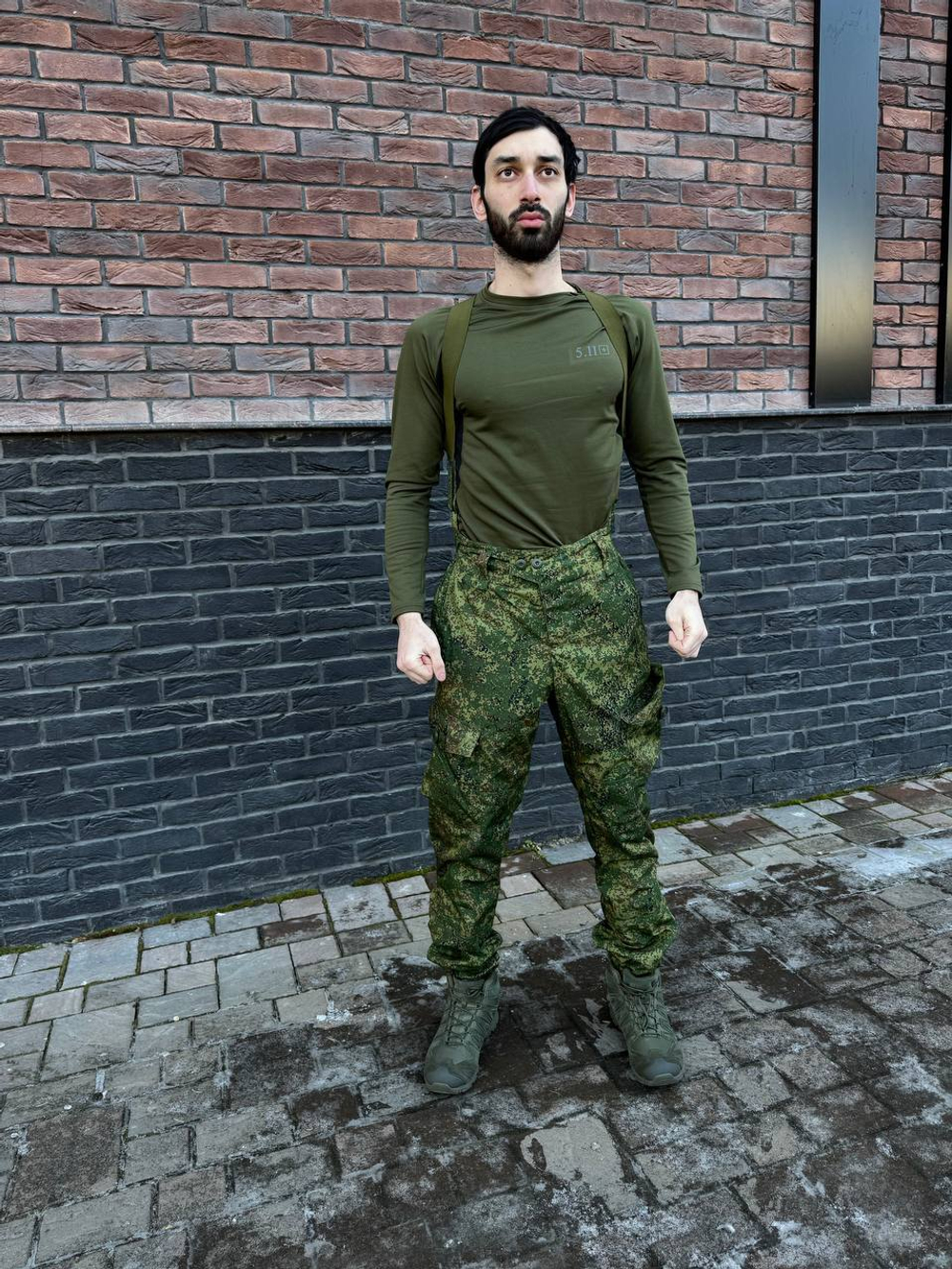 Костюм горка 6 флис осень зима / зеленая цифра