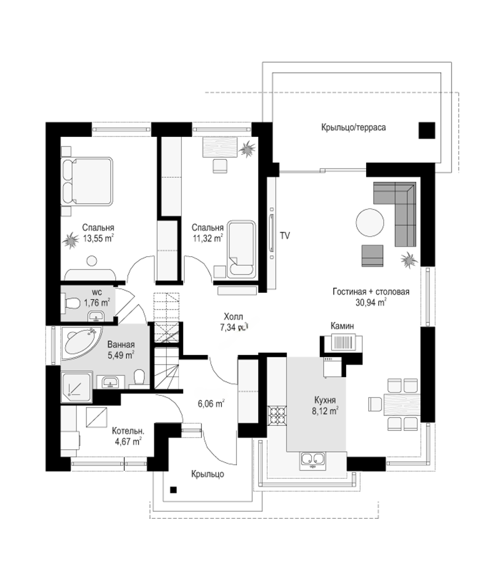 Дом проект София 100