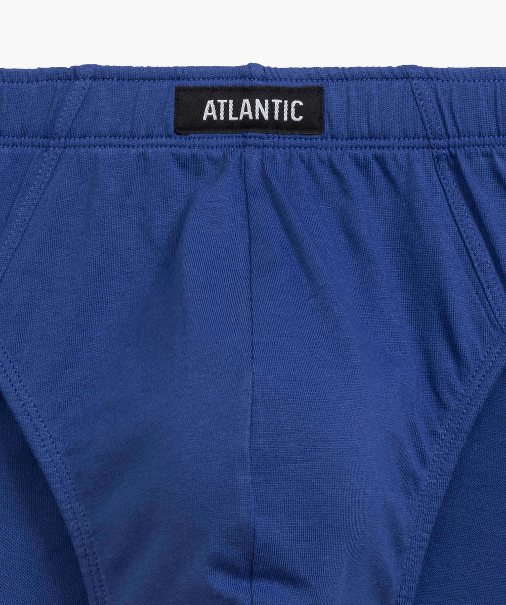 Мужские трусы слипы спорт Atlantic, набор 3 шт., хлопок, темно-синие + голубые + серые 3MP-177
