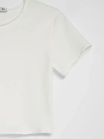 Футболка трикотажная укороченная кроп топ