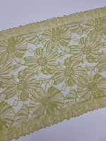 Кружево эластичное ярко-зеленое КС151 (22,5 см)