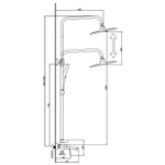 Душевая система Azario Alanti с круглым тропическим душем, керамический картридж, шланг 150 см, сатин (AZ-K2332BN)