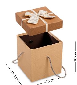 WG-21-B Набор коробок из 3шт «Куб» цв.беж./коричн.