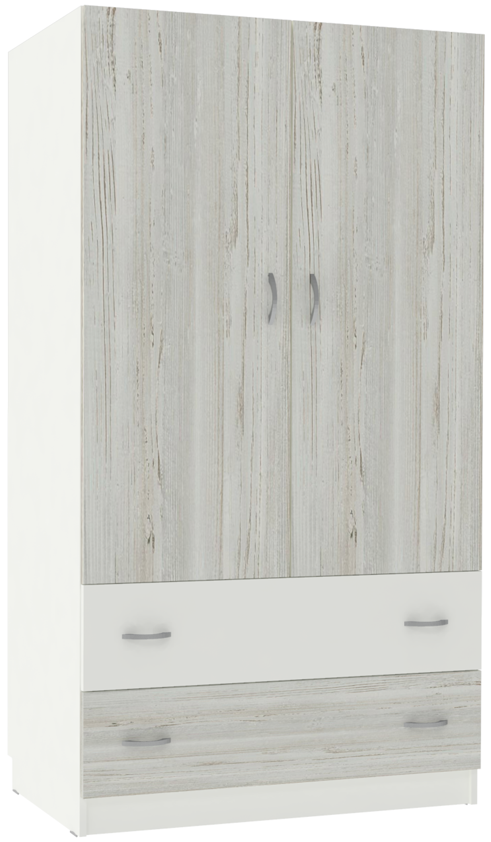 Шкаф 2-х створчатый КарИВи Кадет Белый  Винтерберг