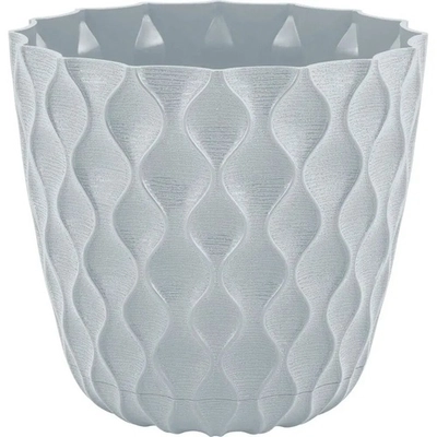 Горшок для цветов InGreen Wave с дренажной сеткой и съемным поддоном 1,4л, D145мм, Утренни