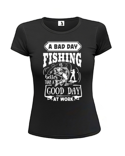 Футболка A bad day fishing