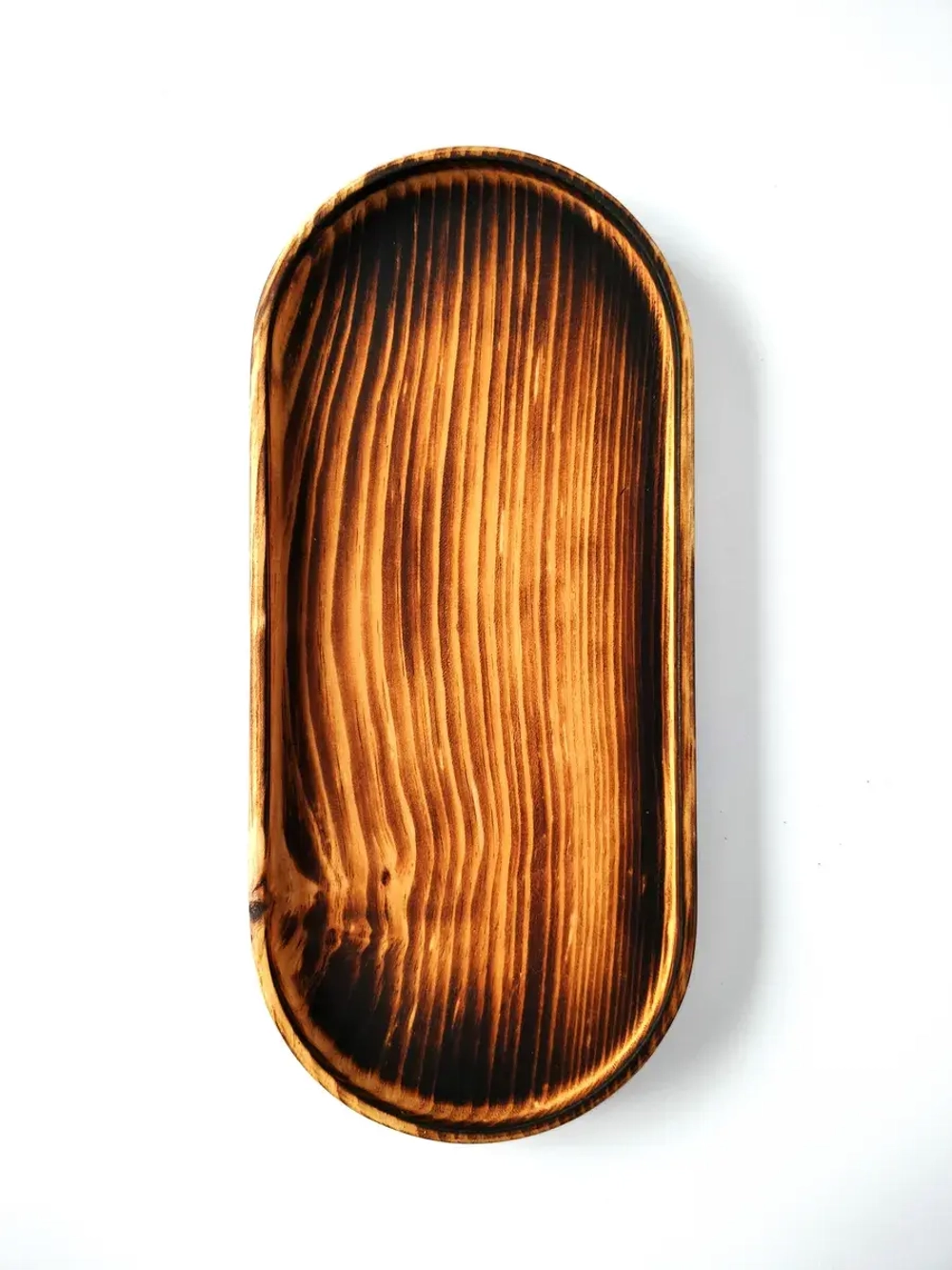 Поднос деревянный овальный