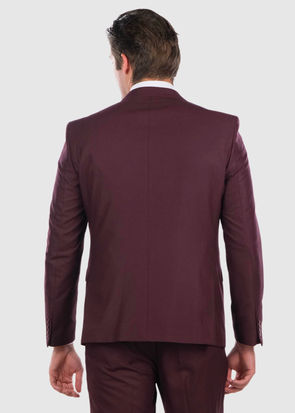 Мужской костюм тройка (бордовый) А93