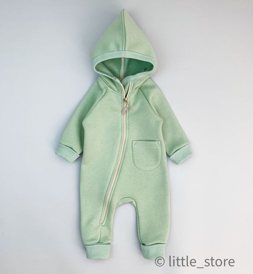 Комбинезон "Simple" из футера с начесом, Фисташка