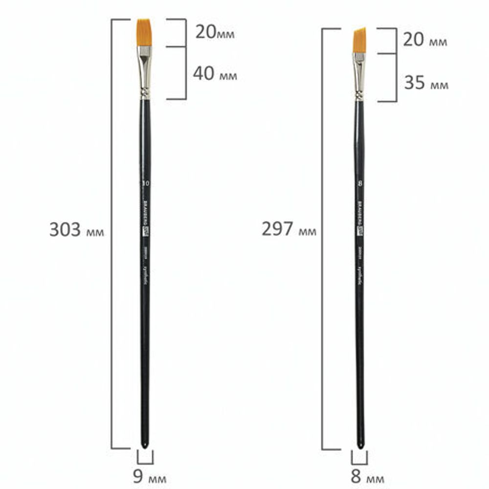 Кисти художественные набор 6 шт., синтетика, BRAUBERG ART CLASSIC, 200959