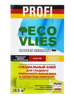 Клей Ecovlies (Экофлиз) для малярного флизелина, обоев под покраску и стеклохолста Pufas