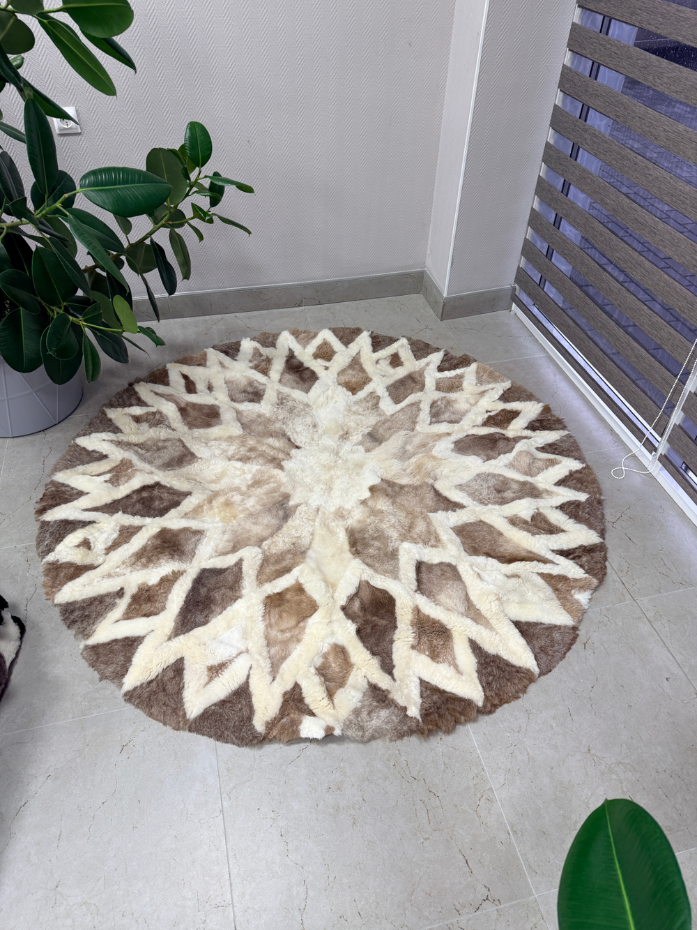 Ковер шкура натуральная овчина меховой