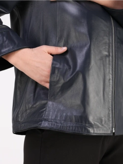 Кожаная куртка демисезонная натуральная оверсайз