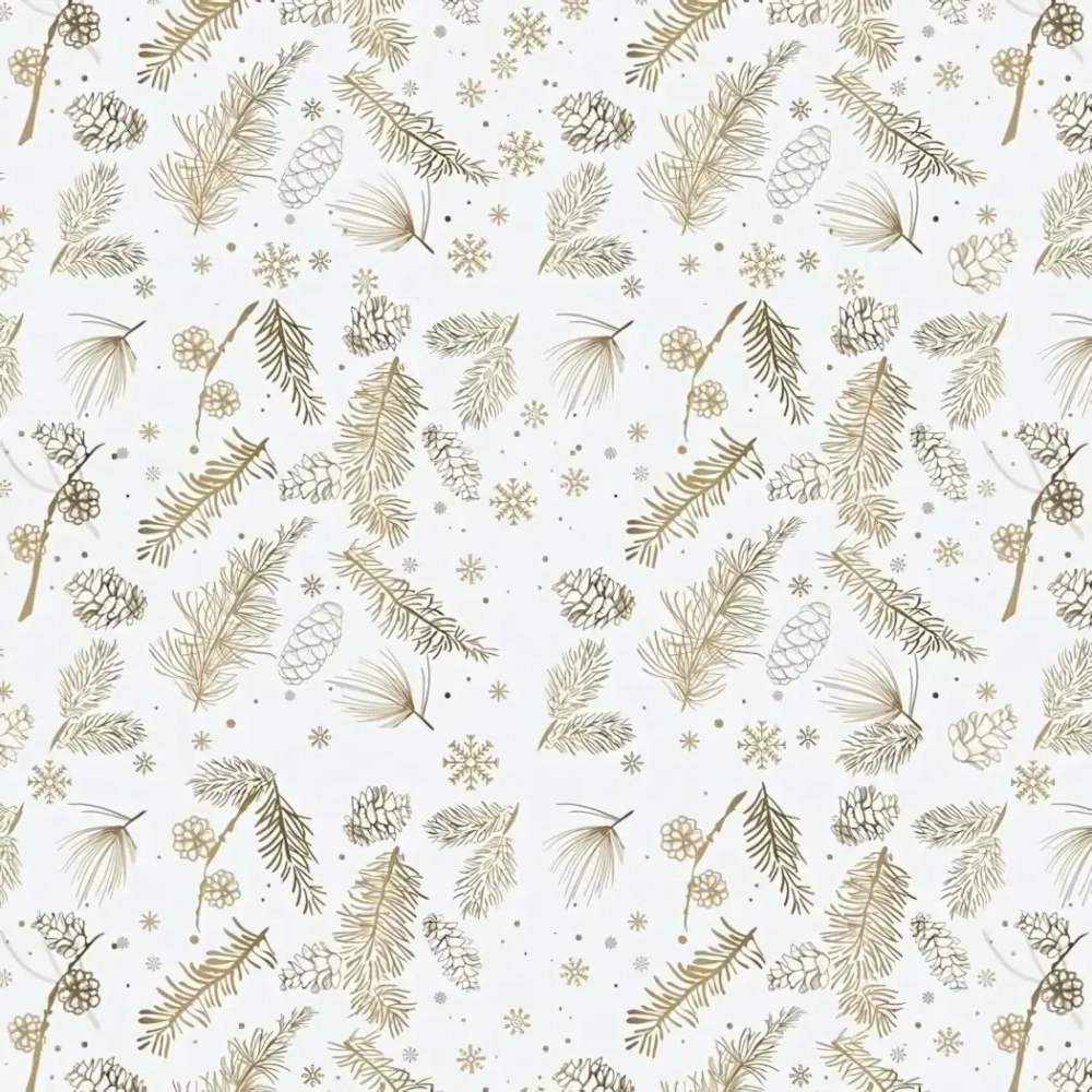 Бумага упаковочная 50х70 см «Хвойные веточки» (1 лист)