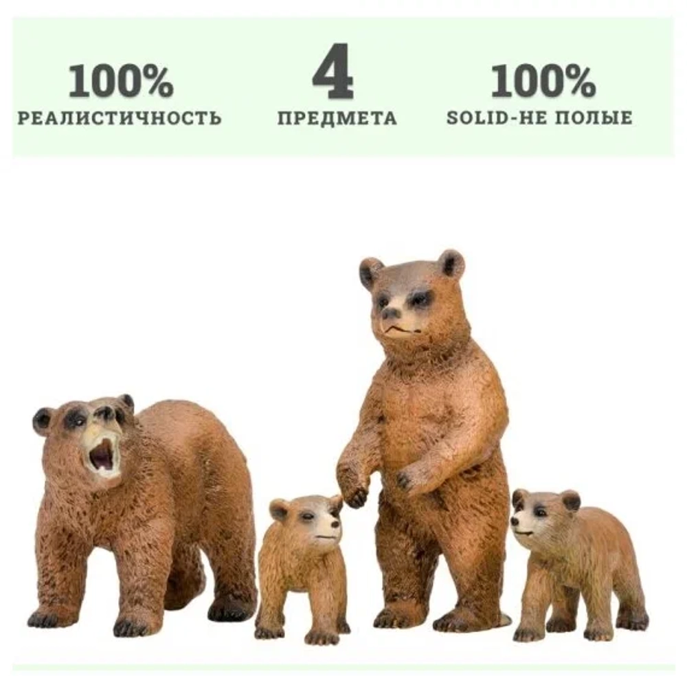 Мир диких животных Семья медведей