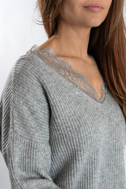 Джемпер с кружевом Vicolo