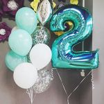 Шар (40"/102 см) Цифра, 2, Тиффани