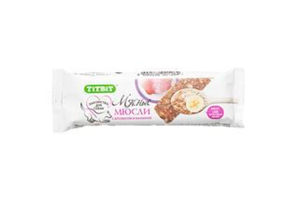 TitBit лакомство для собак Мюсли Fruit с кроликом и бананом
