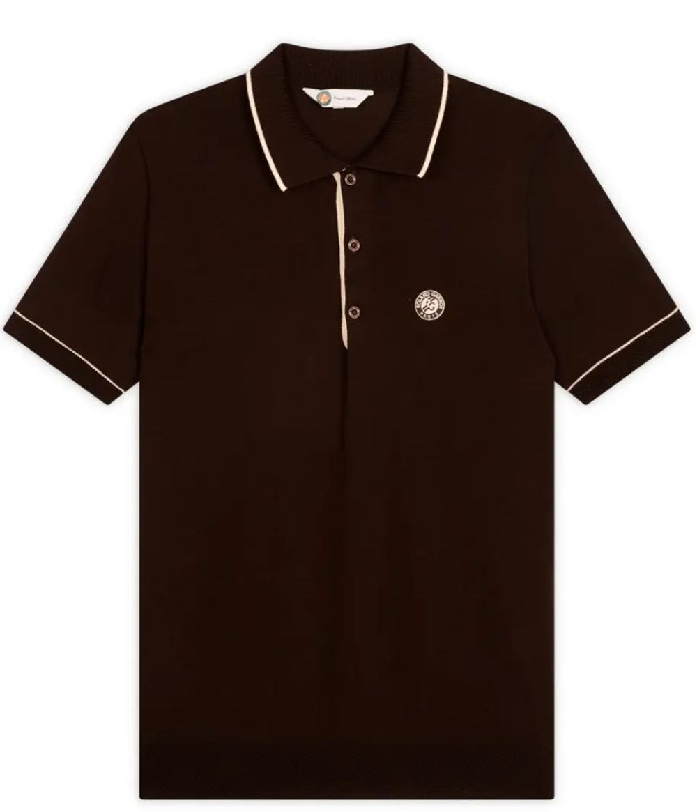 Теннисное поло Roland Garros Heritage Thibault Shirt - chocolate