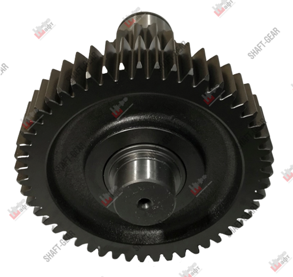 16JS200T-1707050 - Вал промежуточный демультипликатора (короткий) на КПП