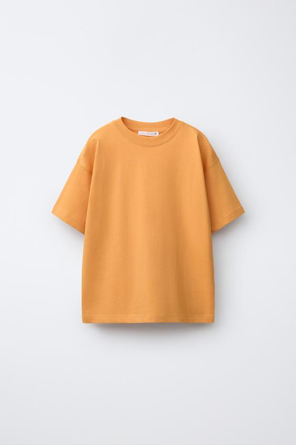 ZARA НАБОР ИЗ ТРЕХ ОДНОТОННЫХ ФУТБОЛОК, ОРАНЖЕВЫЙ