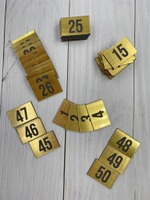 золото нумерация пластик